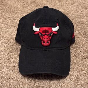 Chicago Bulls New Era Hat Cap Adult Black Adjustable Strap NBA Logo